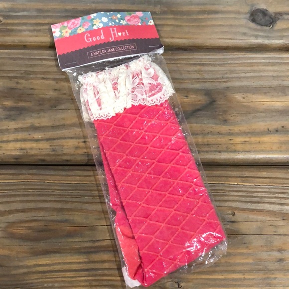 Matilda Jane Good Hart coral crush socks - Picture 2 of 5